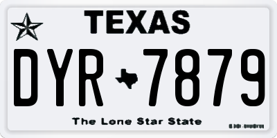 TX license plate DYR7879
