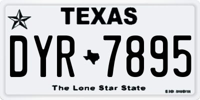 TX license plate DYR7895
