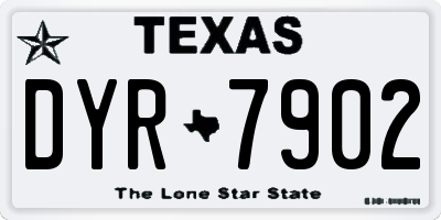 TX license plate DYR7902