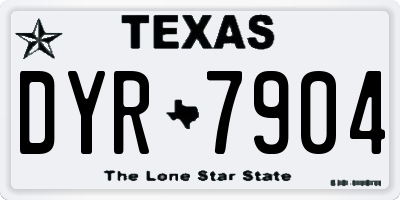 TX license plate DYR7904