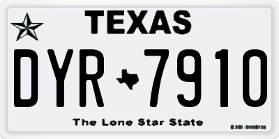 TX license plate DYR7910