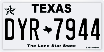 TX license plate DYR7944