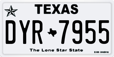 TX license plate DYR7955