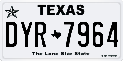 TX license plate DYR7964