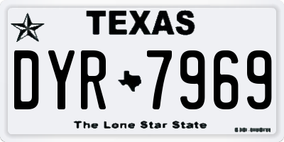TX license plate DYR7969