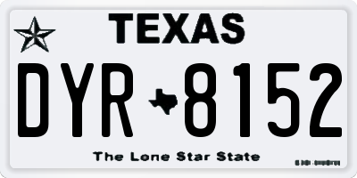 TX license plate DYR8152