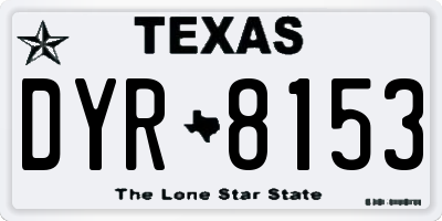 TX license plate DYR8153