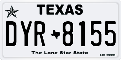 TX license plate DYR8155