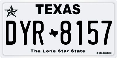 TX license plate DYR8157