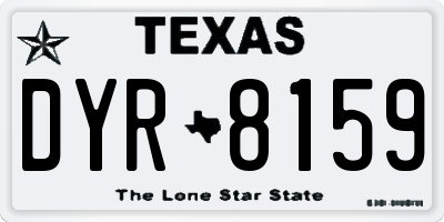 TX license plate DYR8159