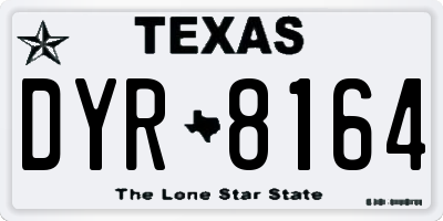 TX license plate DYR8164