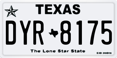 TX license plate DYR8175