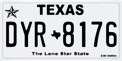 TX license plate DYR8176