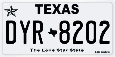 TX license plate DYR8202