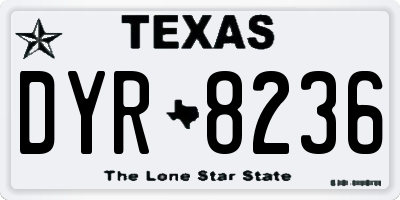 TX license plate DYR8236