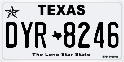 TX license plate DYR8246