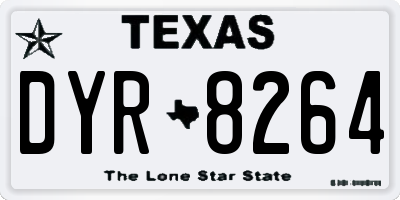 TX license plate DYR8264