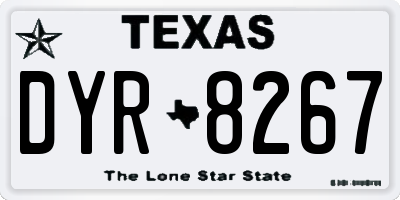 TX license plate DYR8267