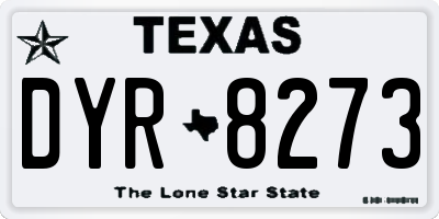 TX license plate DYR8273