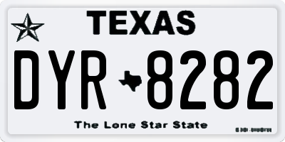 TX license plate DYR8282