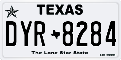 TX license plate DYR8284