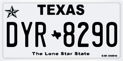 TX license plate DYR8290