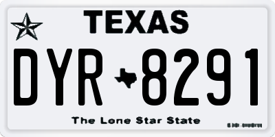TX license plate DYR8291