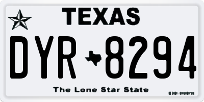 TX license plate DYR8294