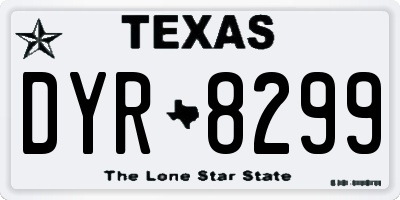 TX license plate DYR8299