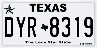 TX license plate DYR8319