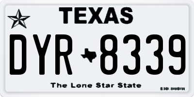 TX license plate DYR8339