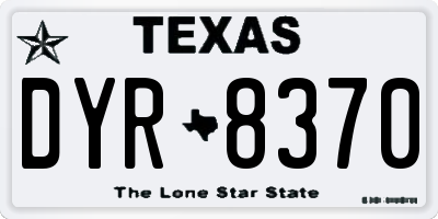 TX license plate DYR8370