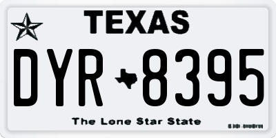 TX license plate DYR8395