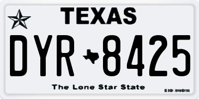 TX license plate DYR8425