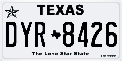 TX license plate DYR8426
