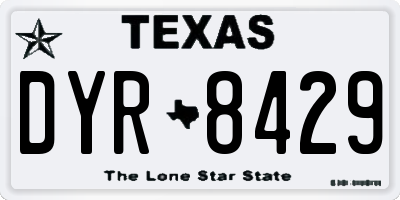 TX license plate DYR8429