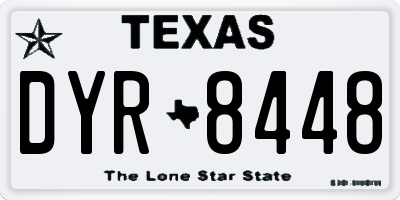 TX license plate DYR8448