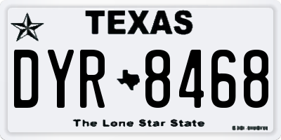 TX license plate DYR8468