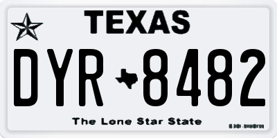 TX license plate DYR8482