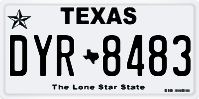 TX license plate DYR8483