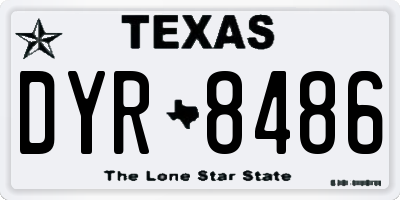 TX license plate DYR8486
