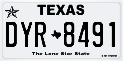 TX license plate DYR8491