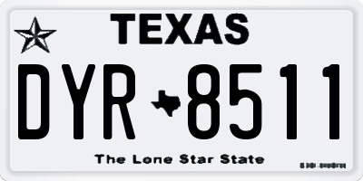 TX license plate DYR8511