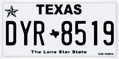 TX license plate DYR8519