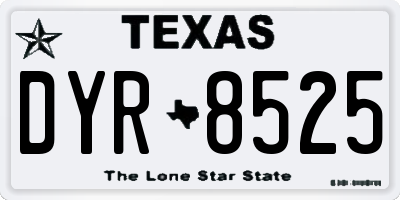 TX license plate DYR8525