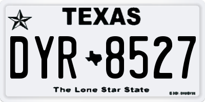 TX license plate DYR8527