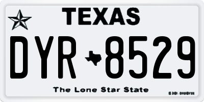 TX license plate DYR8529