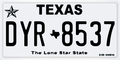TX license plate DYR8537