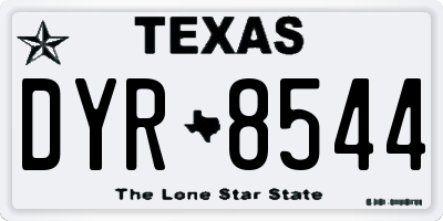 TX license plate DYR8544