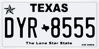 TX license plate DYR8555